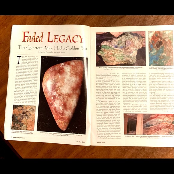 March 2005 Magazine of Rock & Gem Spectacular Sulfides - Picture 2 of 4